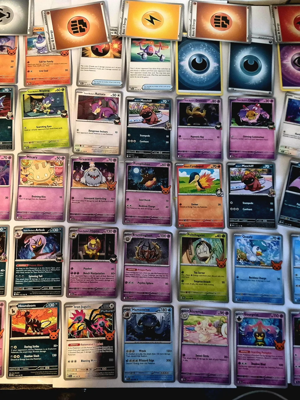 Pokemon Card Lot 40+ Cards Trick or Trade Halloween Team Rocket TCG Bulk